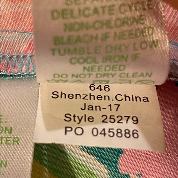 NWOT Lilly Pulitzer Serene Blue Paradise Bound Brit Dress Size XL(12-14) - Picture 3 of 3